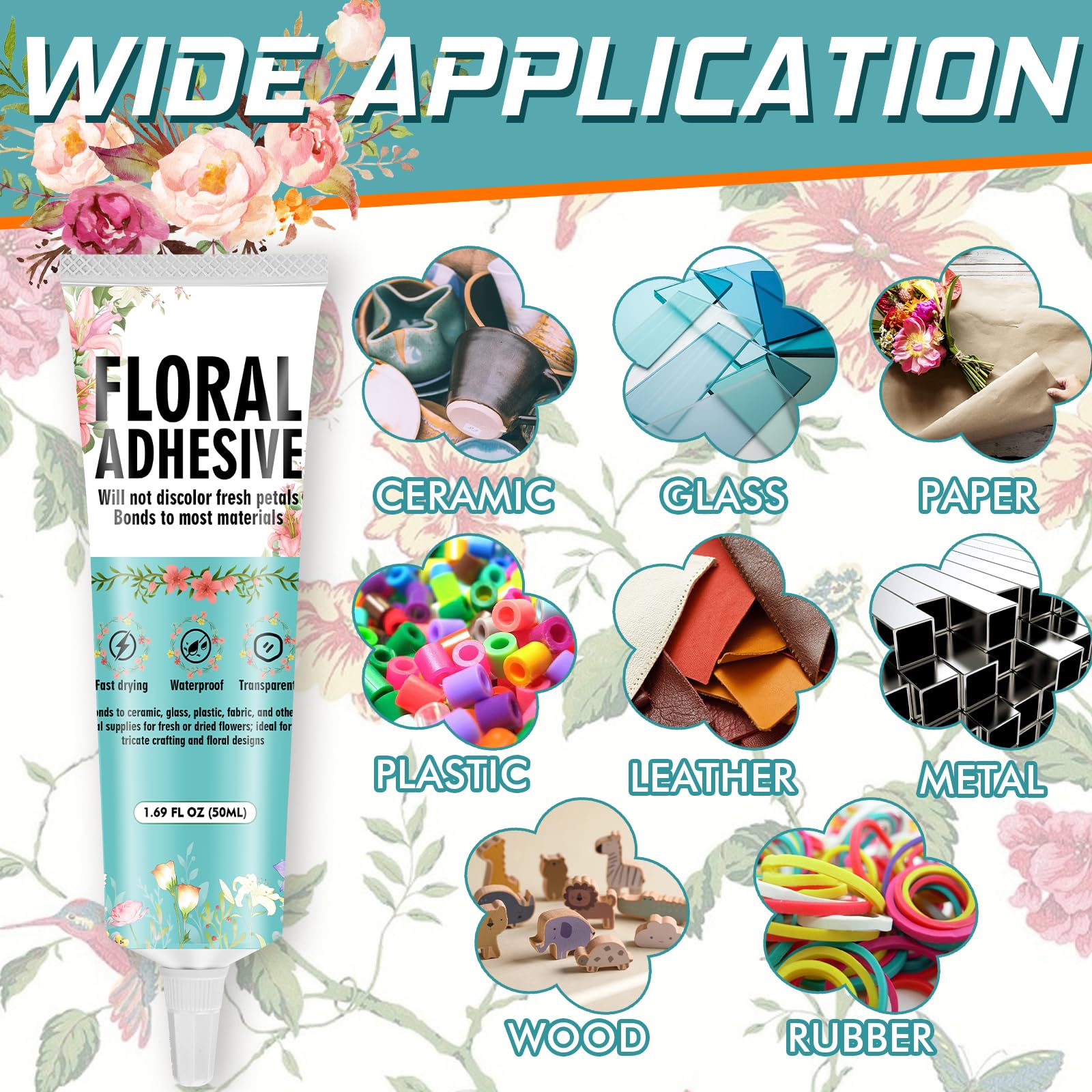 Bellisinno fast-drying flower glue speeds up crafting sessions.