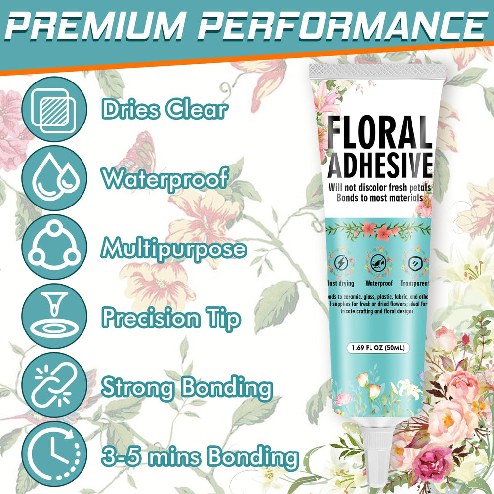 Bellisinno waterproof floral adhesive bonds corsages and boutonnieres reliably.