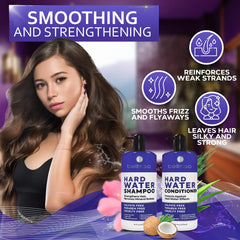 Bellisso hard water conditioner jar showcases nourishment to protect hair during mineral exposure.
