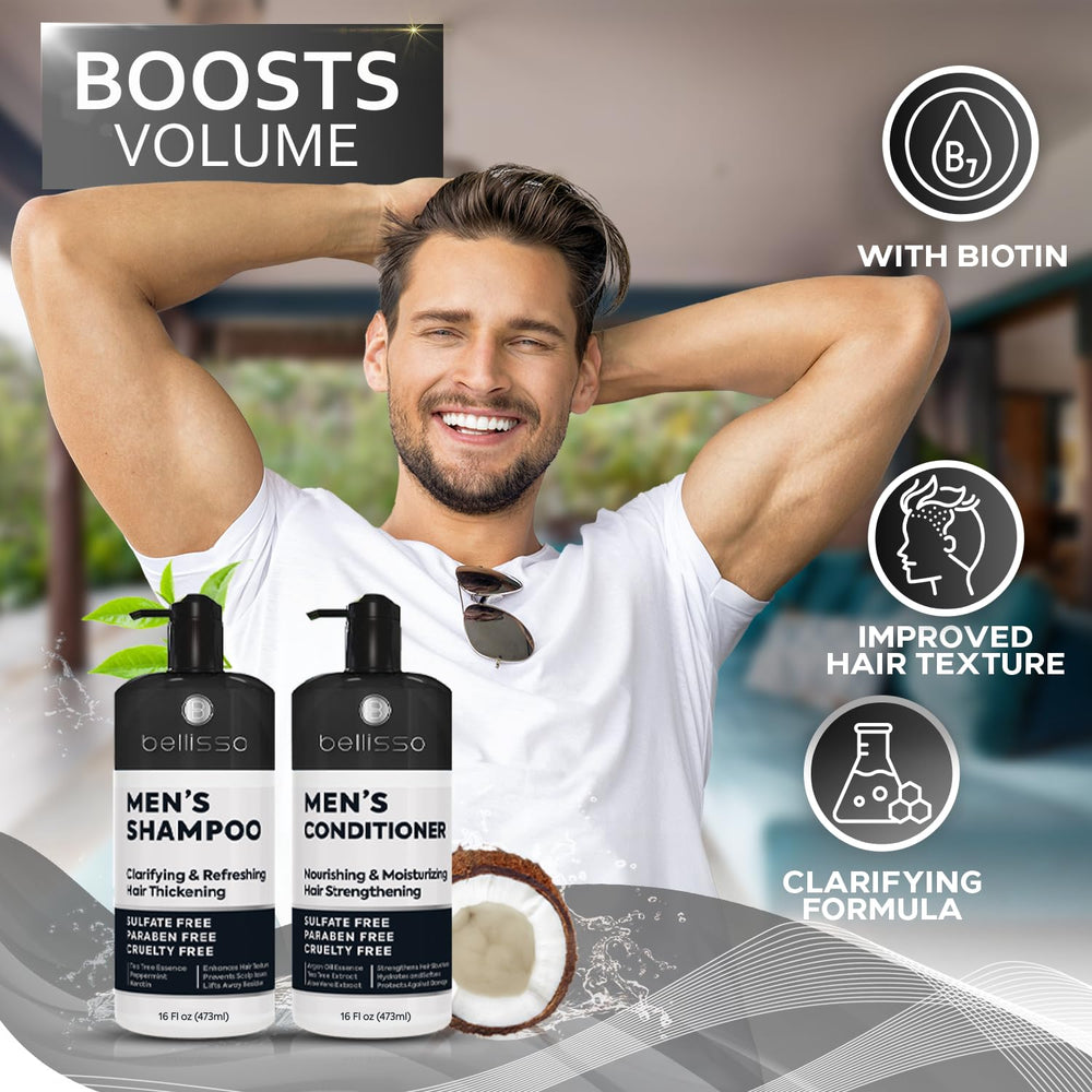 Bellisso sulfate-free formula packaging, gentle on scalp balance