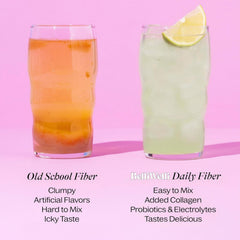 The Belli Welli fiber packet with collagen and probiotics supports gut-friendly balance.