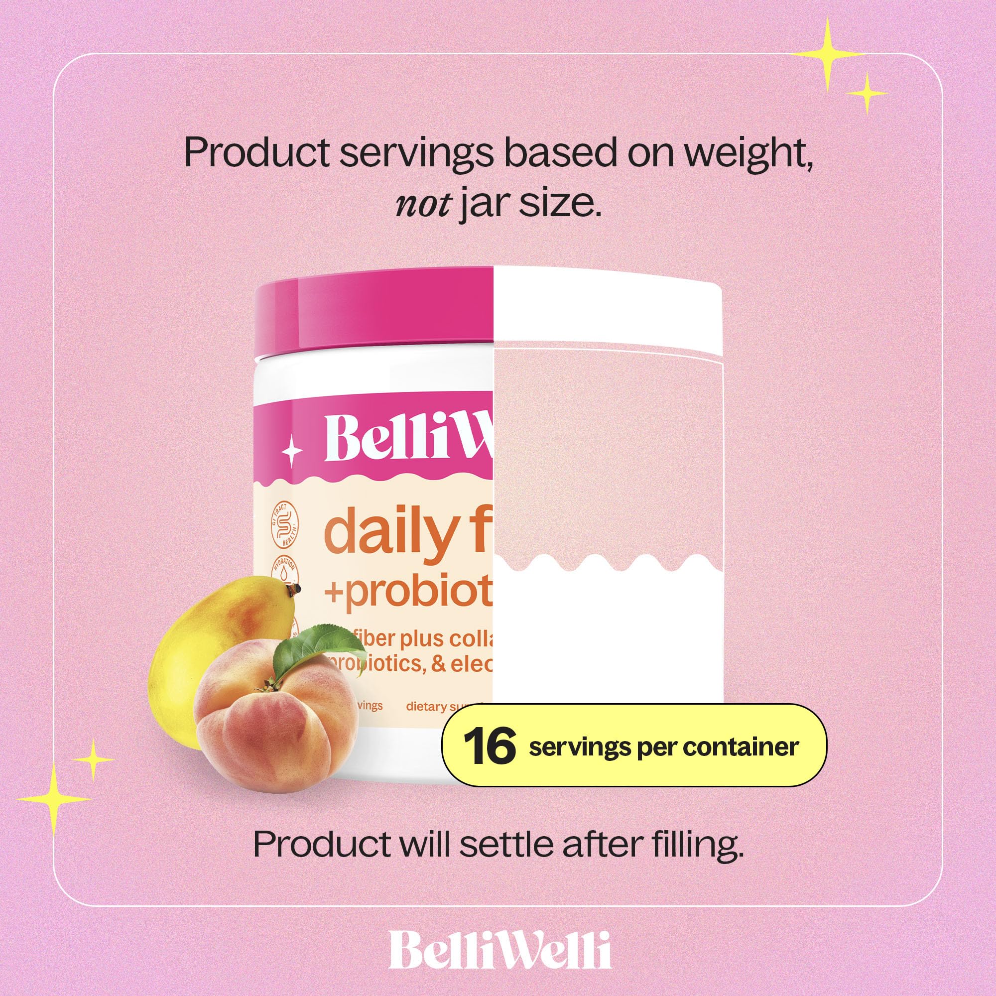 Belli Welli fiber powder dissolving in water with a silky texture.
