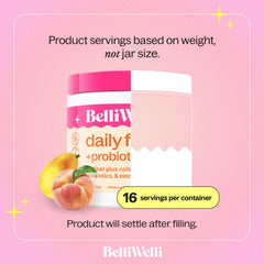 Belli Welli fiber powder dissolving in water with a silky texture.
