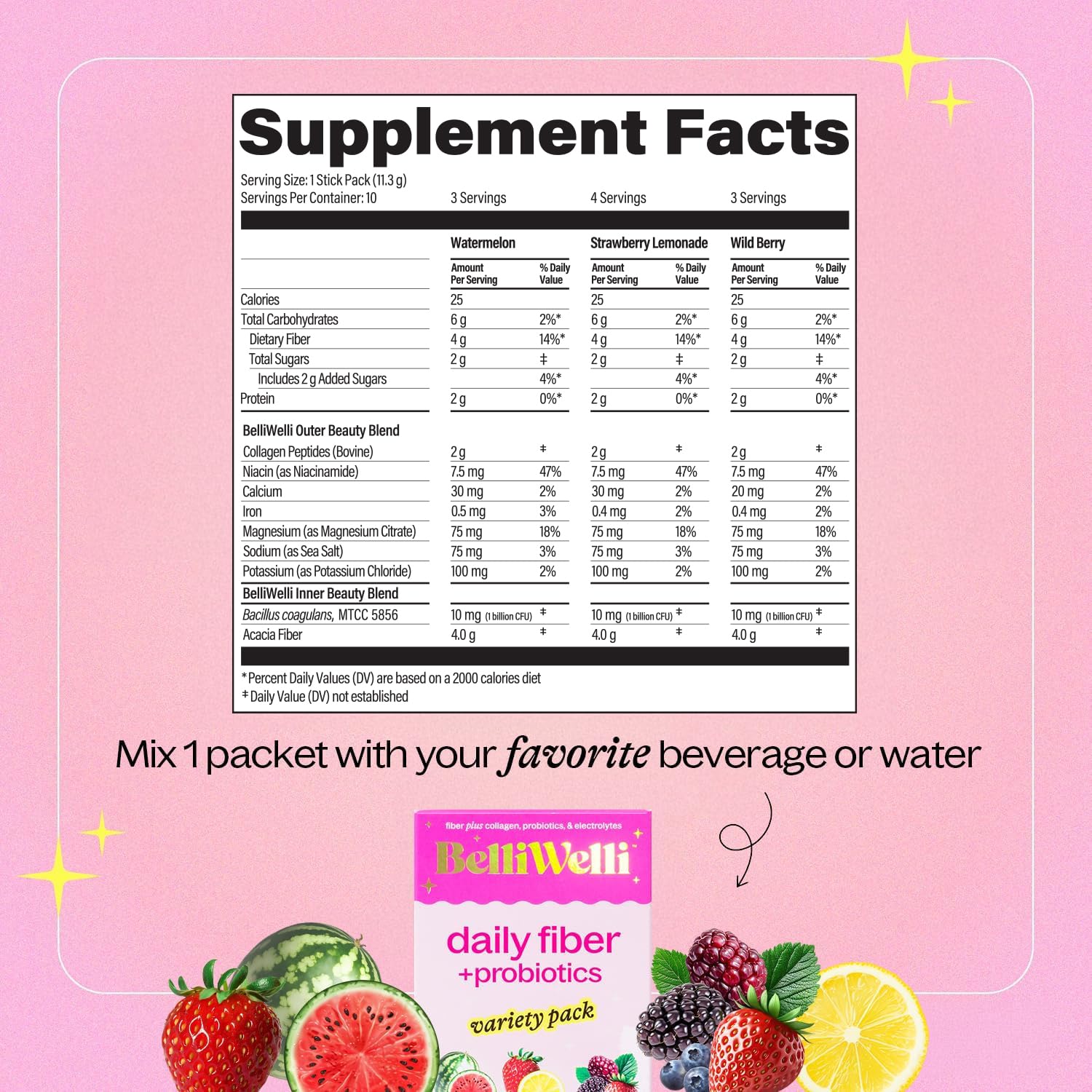 Each single-serve packet is easy to use for on-the-go digestion support.