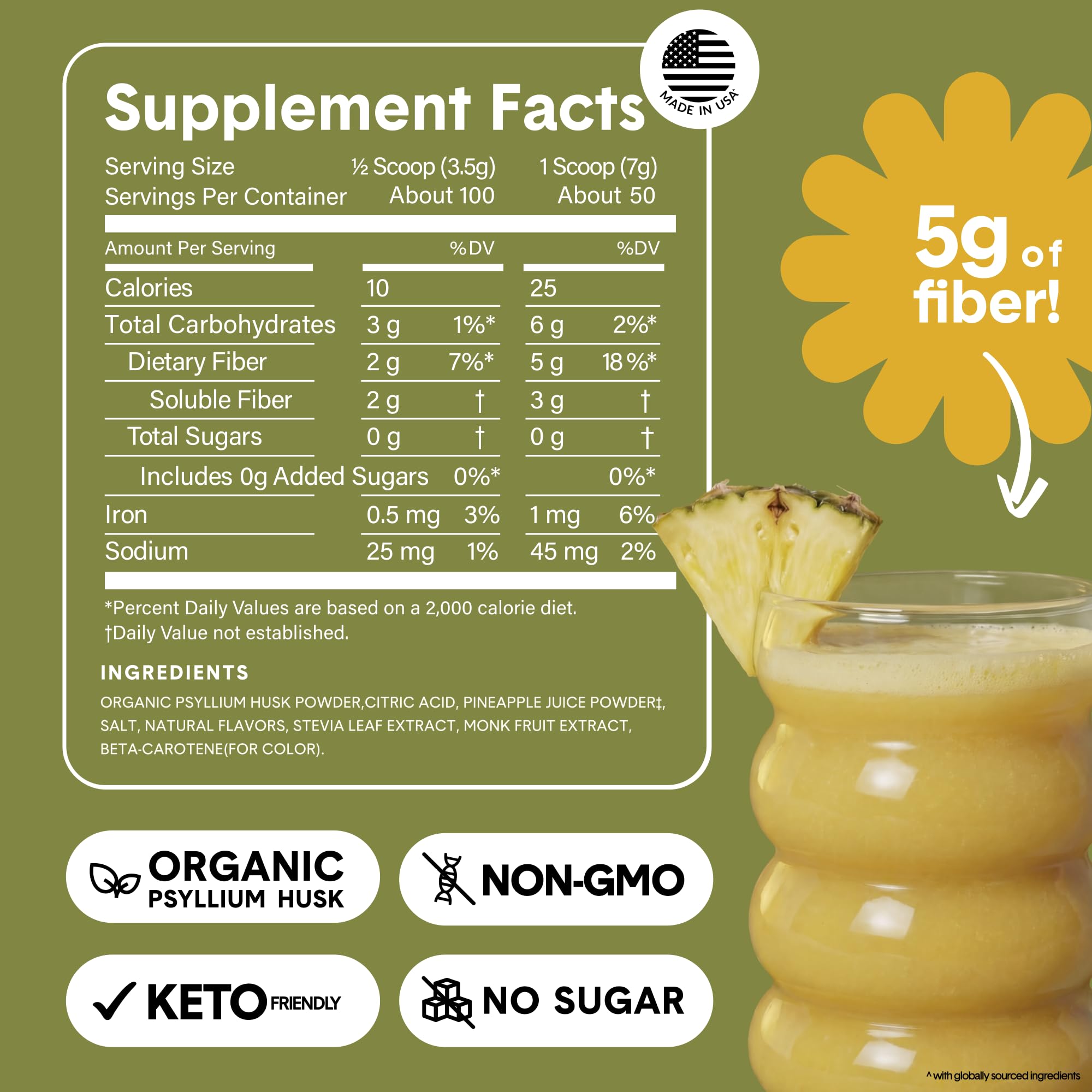 Bellway Super Fiber fruit flavor artwork evokes tropical pineapple passion notes.