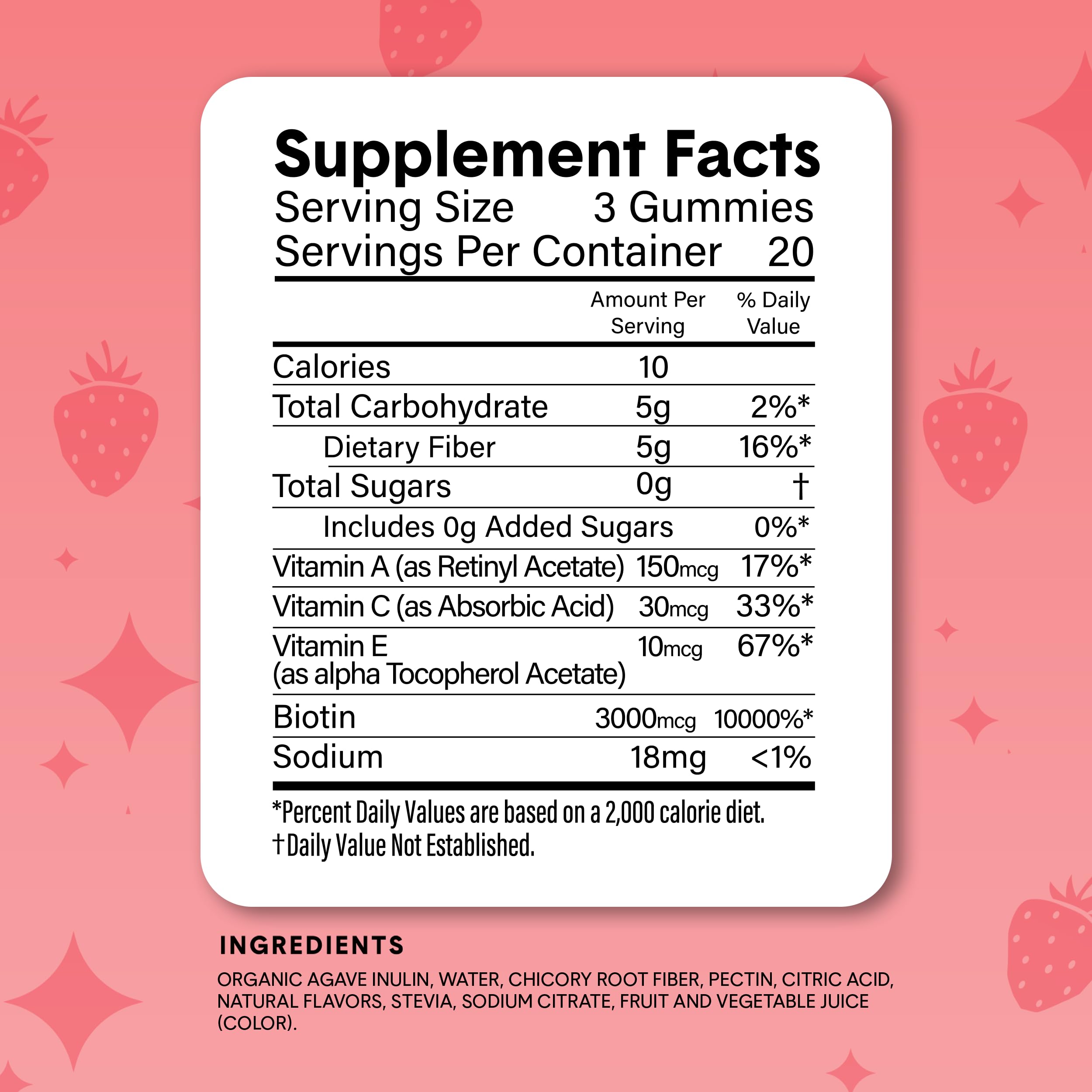 Bellway ingredients list closeup highlighting vegan prebiotic fiber and vitamins
