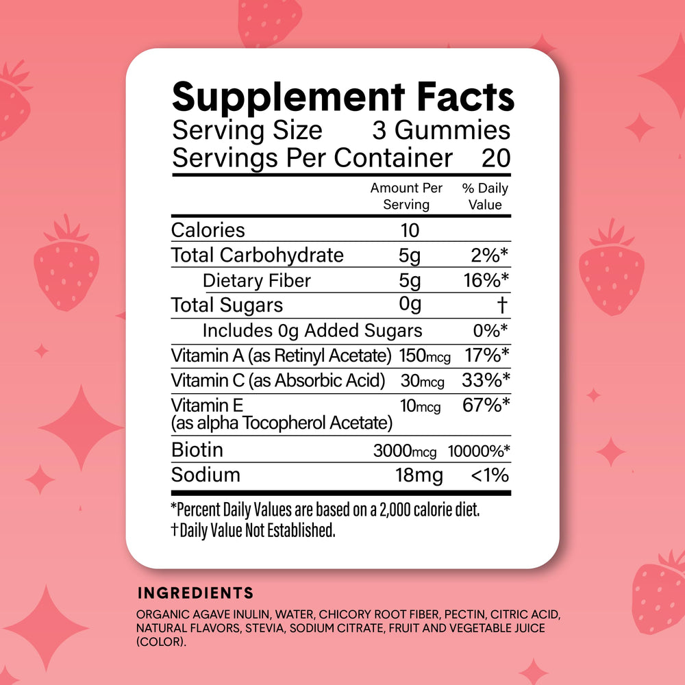 Bellway ingredients list closeup highlighting vegan prebiotic fiber and vitamins