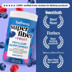 Bellway Super Fiber powder scoop demonstrates easy daily fiber intake.