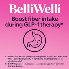 BellWelli Fiber powder dissolving easily in water showing gentle texture.