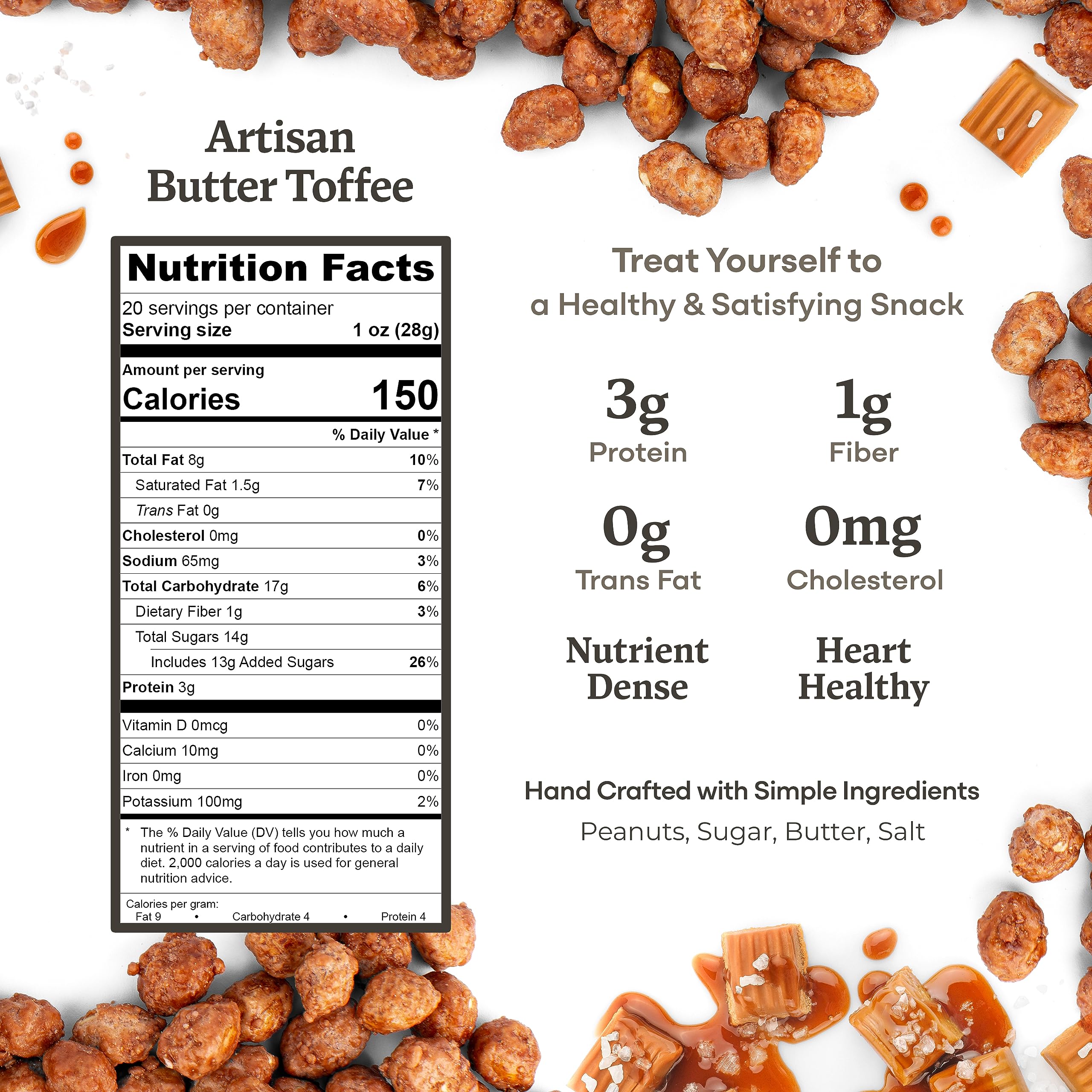 Belmont Peanuts glossy toffee coating closeup highlights sweet, buttery crunch.