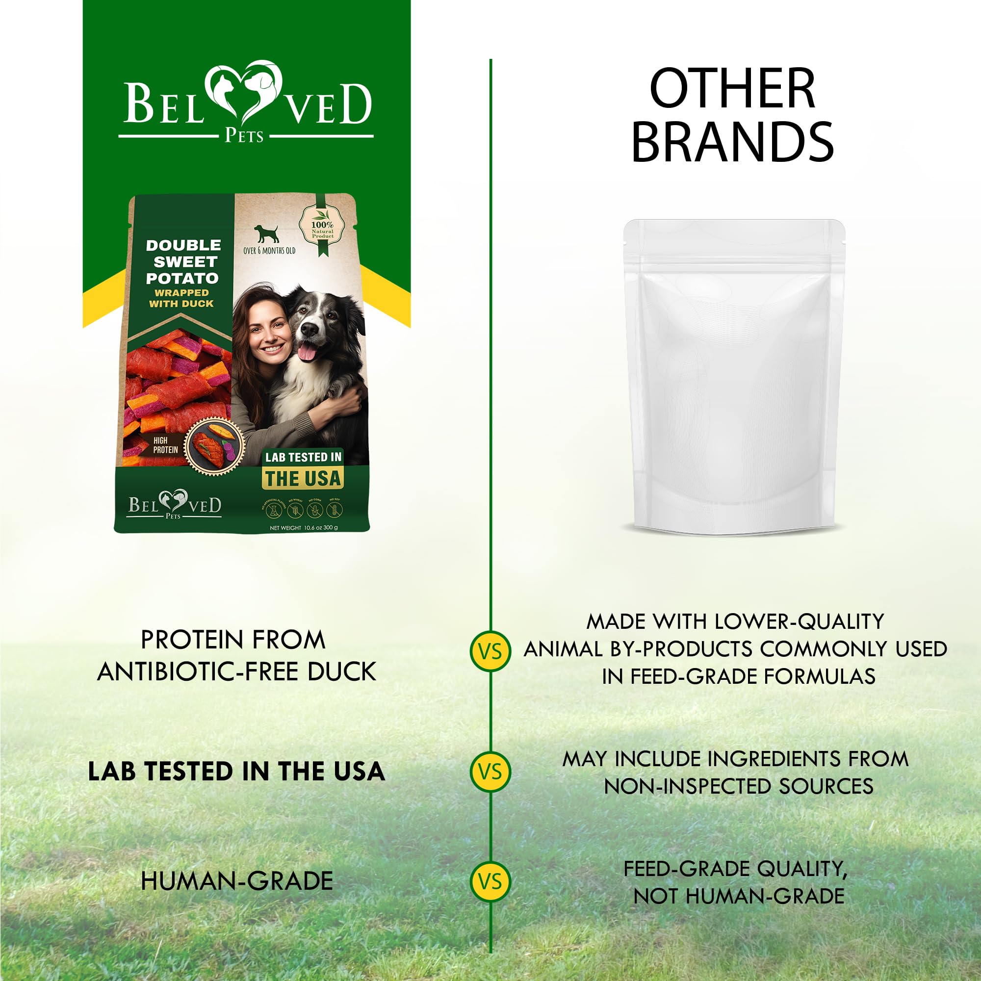 Beloved Pets 10.6 oz pack ideal for daily rewards and travel.