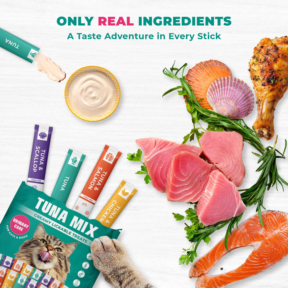 Beloved Pets grain-free tube formula close-up, wholesome ingredients for daily cat treats