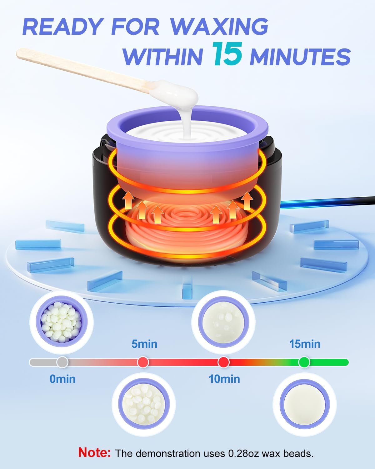 Beloving applicators 10 provide clean, precise application for facial waxing.