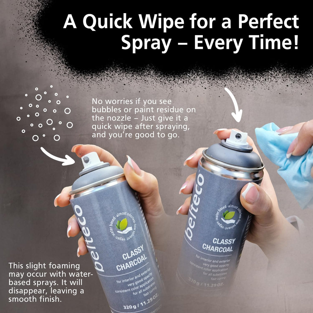 BELTECO Matte Black Spray Paint on plastic ensures good adhesion.