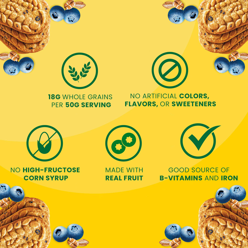 Belvita Blueberry Breakfast Biscuits ingredients highlight whole grains