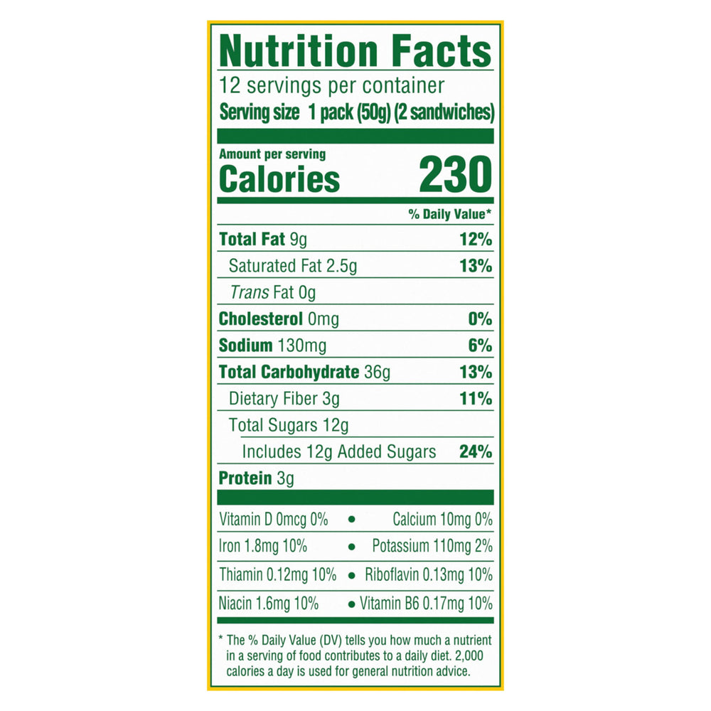 Belvita breakfast sandwich cross-section shows dark chocolate creme and wholesome grains.