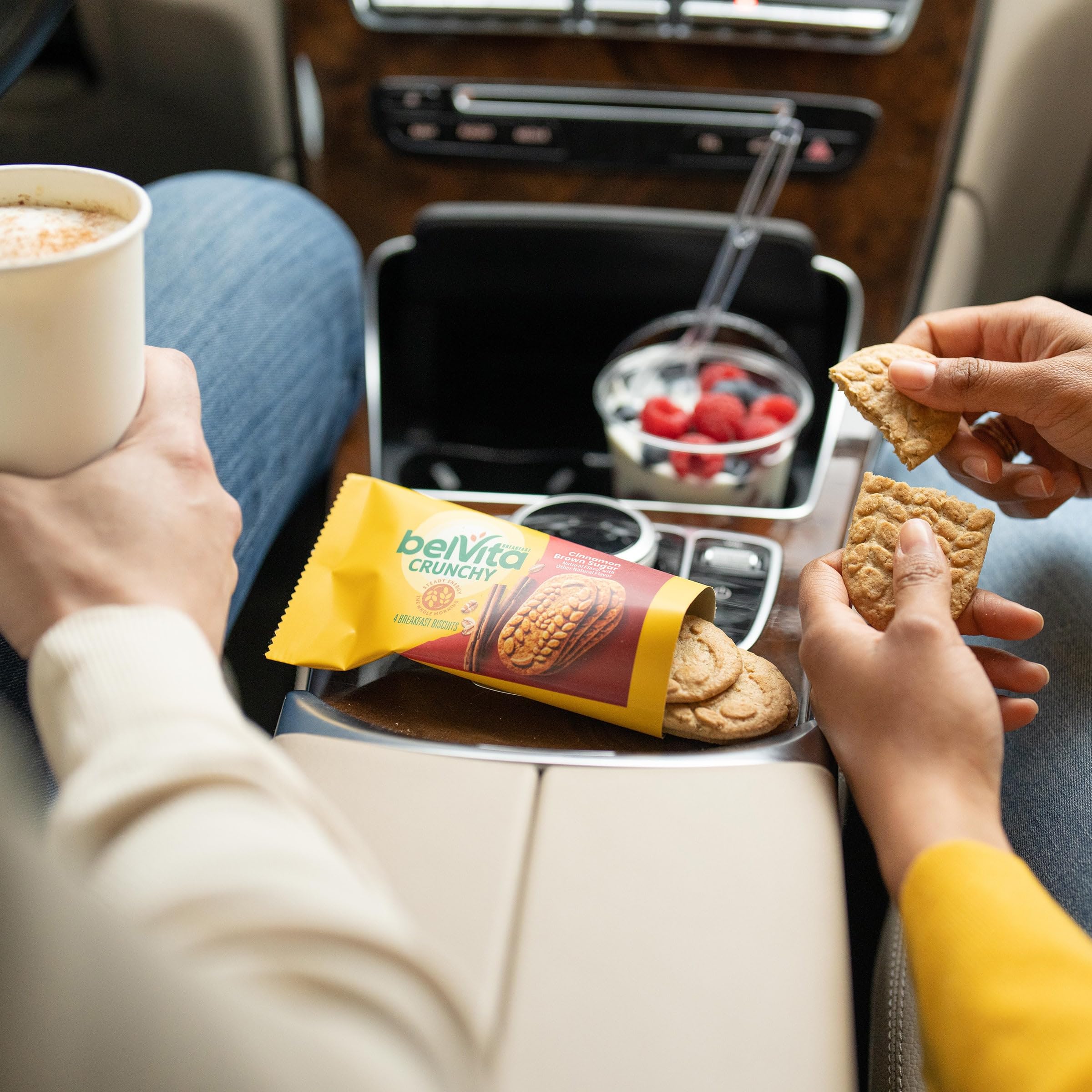 Belvita cinnamon sugar dust detail emphasizes aroma and flavor depth.
