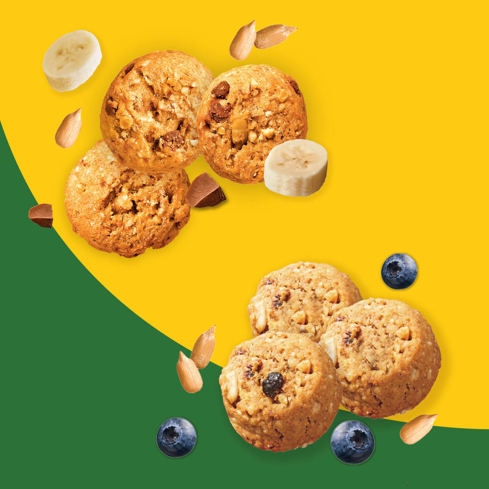 Belvita Energy Snack Bites on-the-go packs suitable for travel or commute.