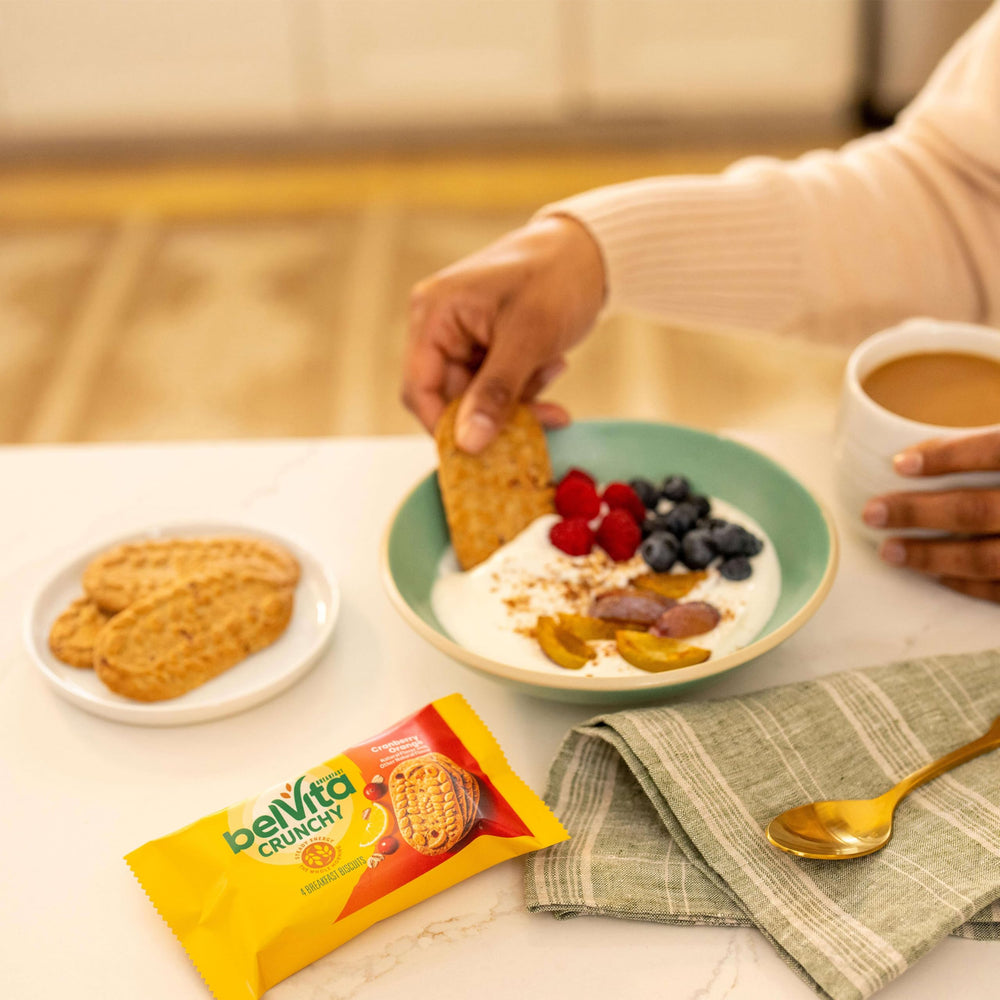 Belvita packaging of six boxes for bulk home or office use.