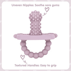 BEMEI silicone teether pacifier in green, easy-to-hold design for little hands.