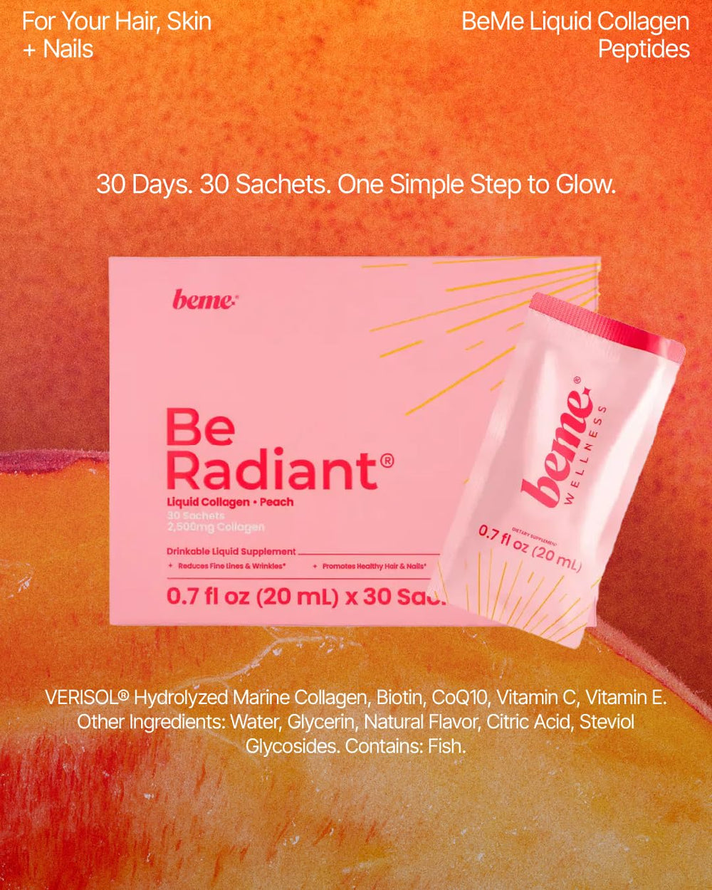 BeMe brand label close-up emphasizing quality and packaging.