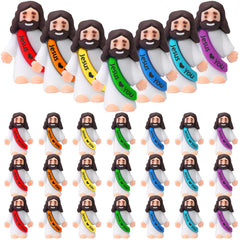Bememo rainbow-colored little Jesus figures for vibrant Easter decor