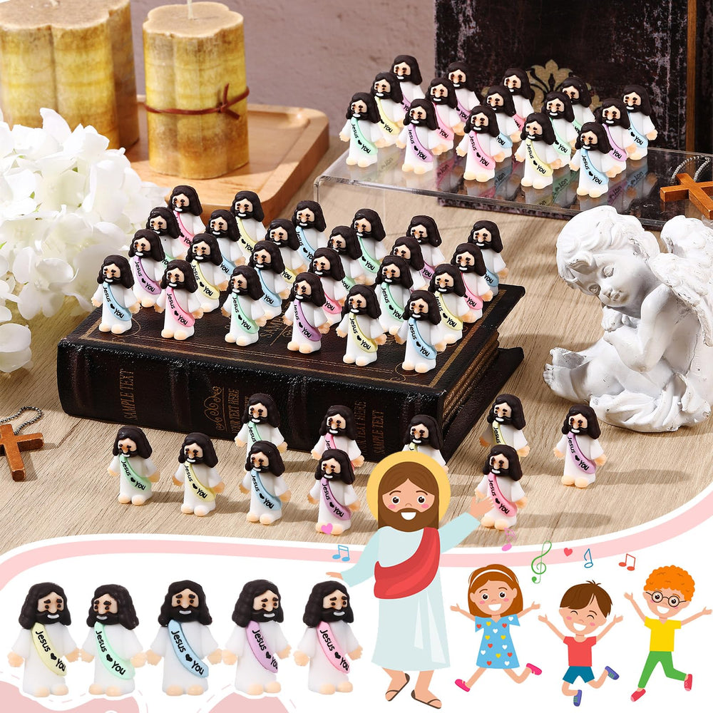 Bememo Jesus figure cassock blue adds gentle color to Sunday school activities