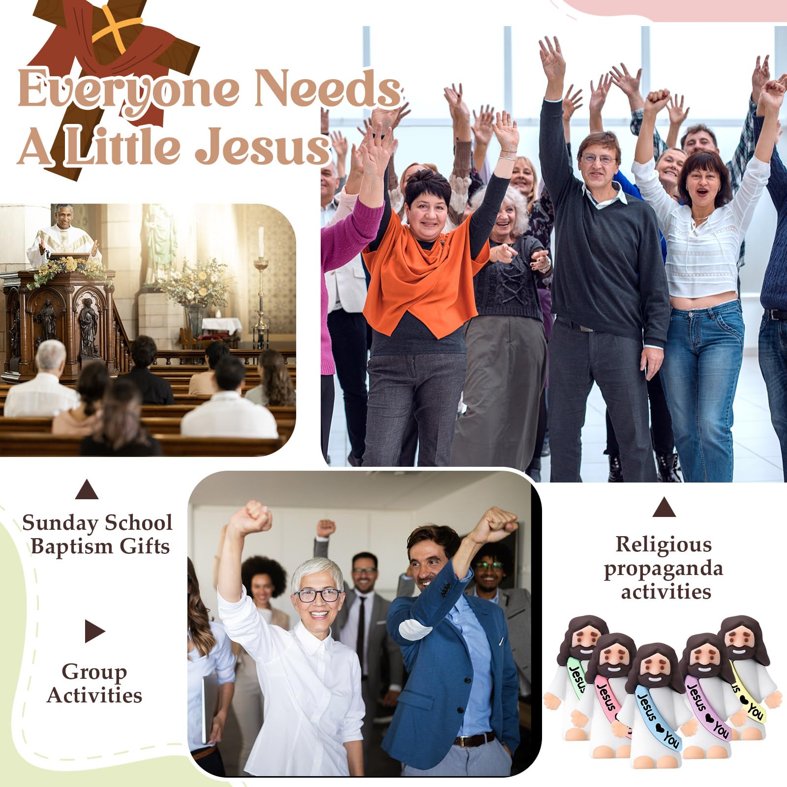 Bememo Jesus figure easter-egg filler supports interactive decorations