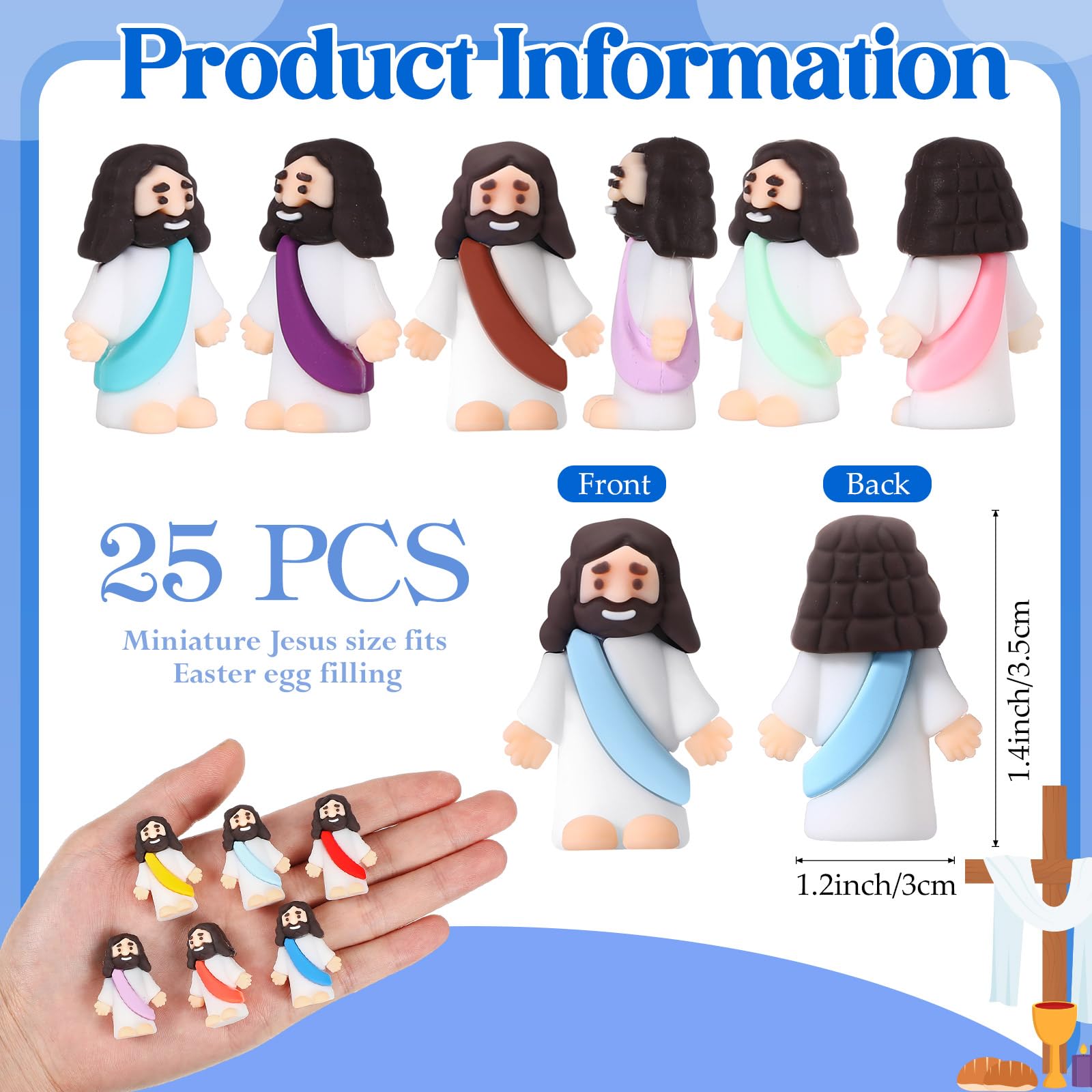 Bememo Jesus toy durable rubber figure for lasting religious gifts