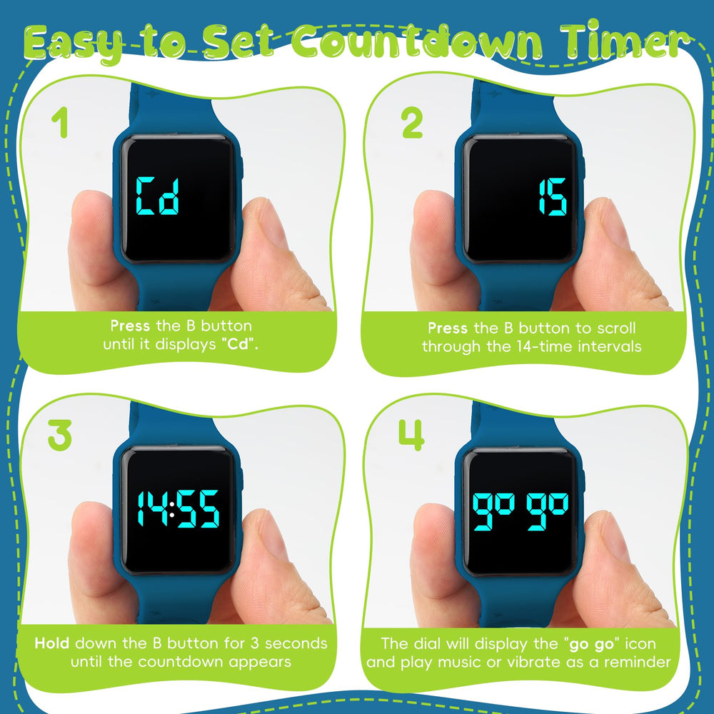 BEN NEVIS Potty Training Watch USB charging for easy recharging.