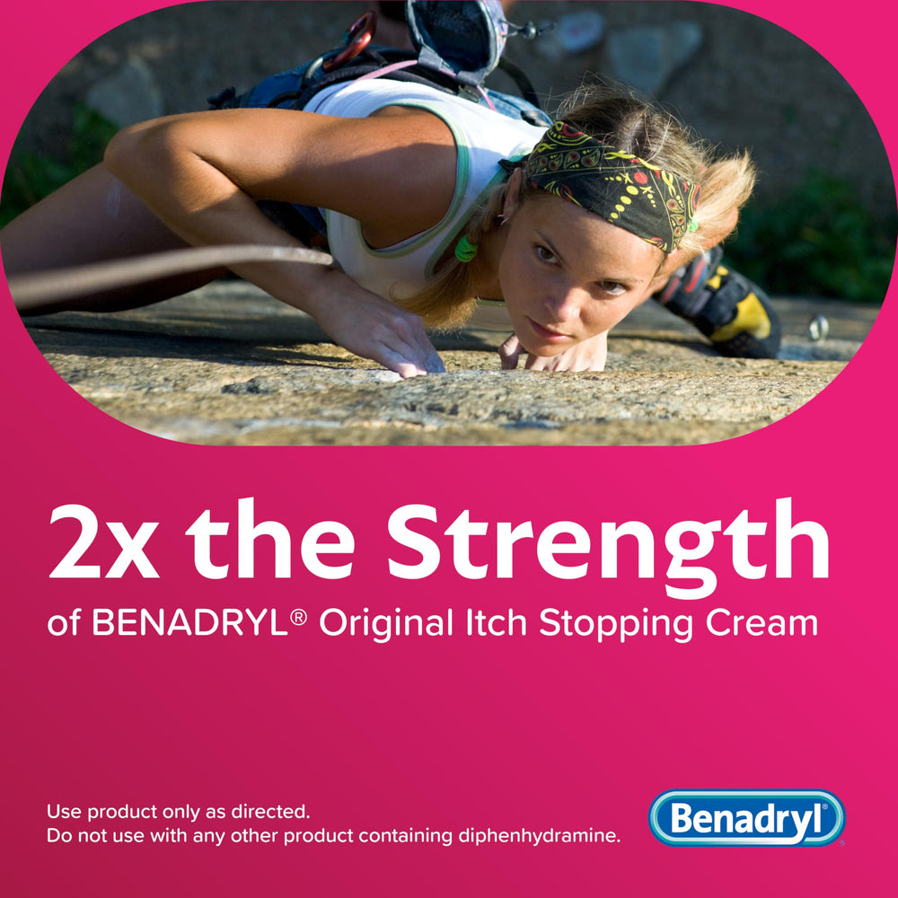 Benadryl drying action reduces oozing from poison ivy and similar rashes.