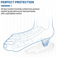 BENAYO memory gel insoles absorb pressure for long walks and hikes.