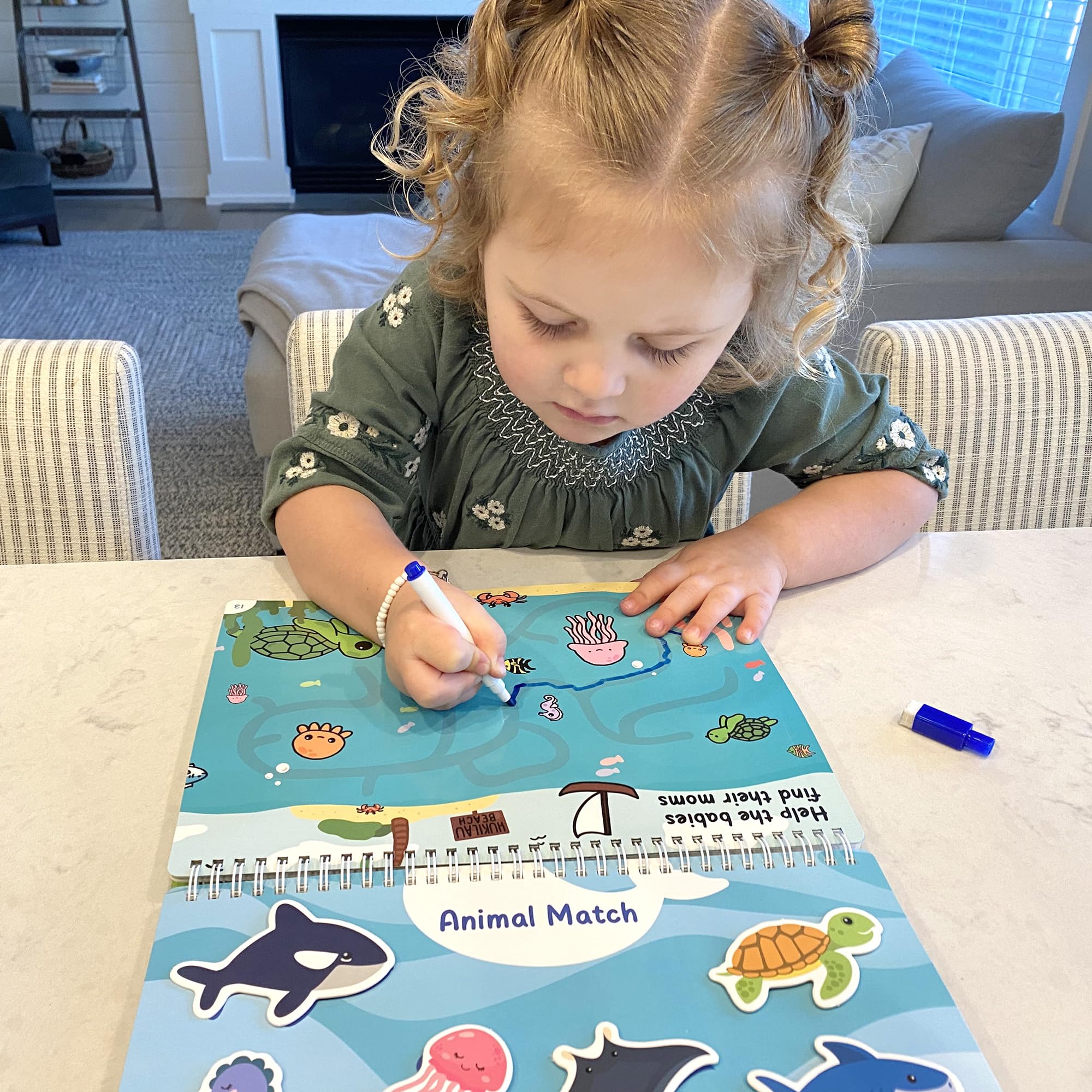BenBen Busy Book is travel-friendly and portable for flights and car trips.