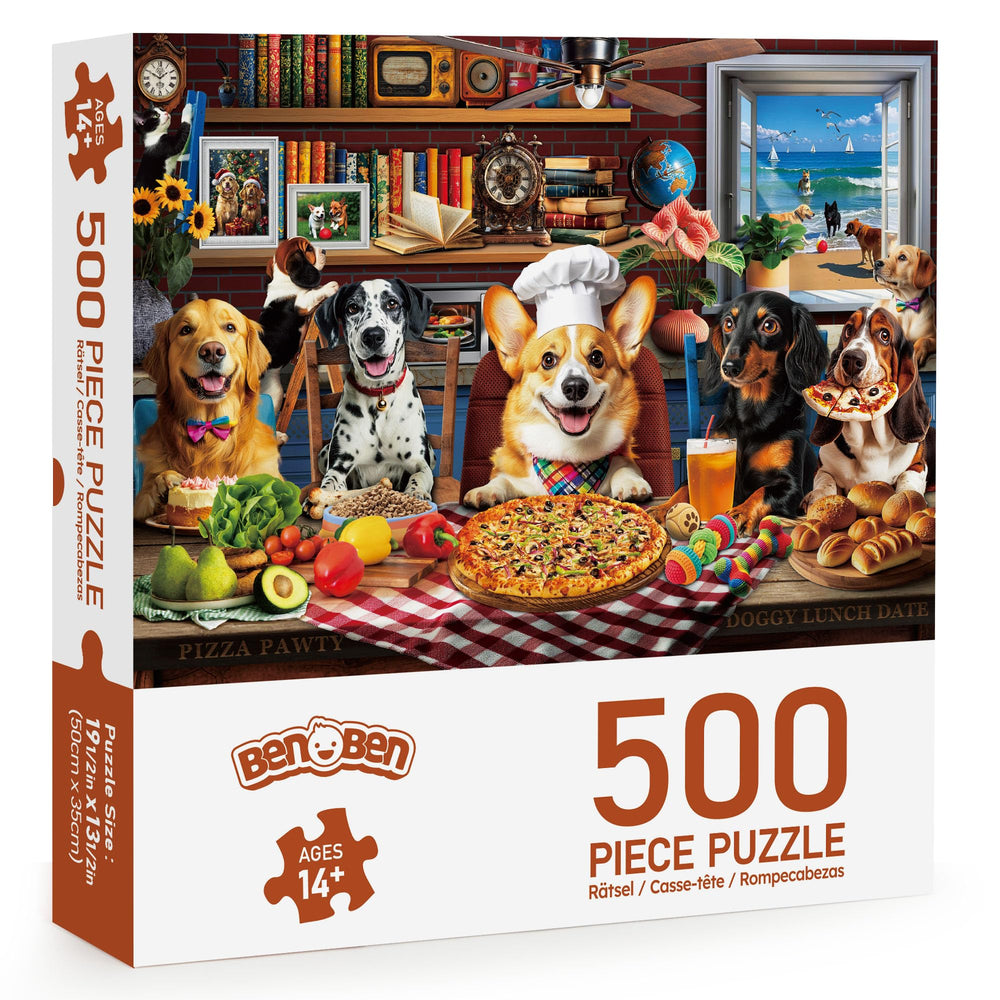 BenBen doggy lunch date puzzle becomes charming home décor