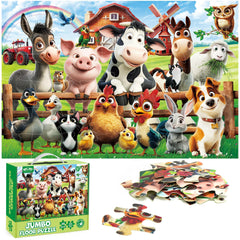 BenBen floor puzzle farm animals 48-piece enhances concentration and fine motor skills.