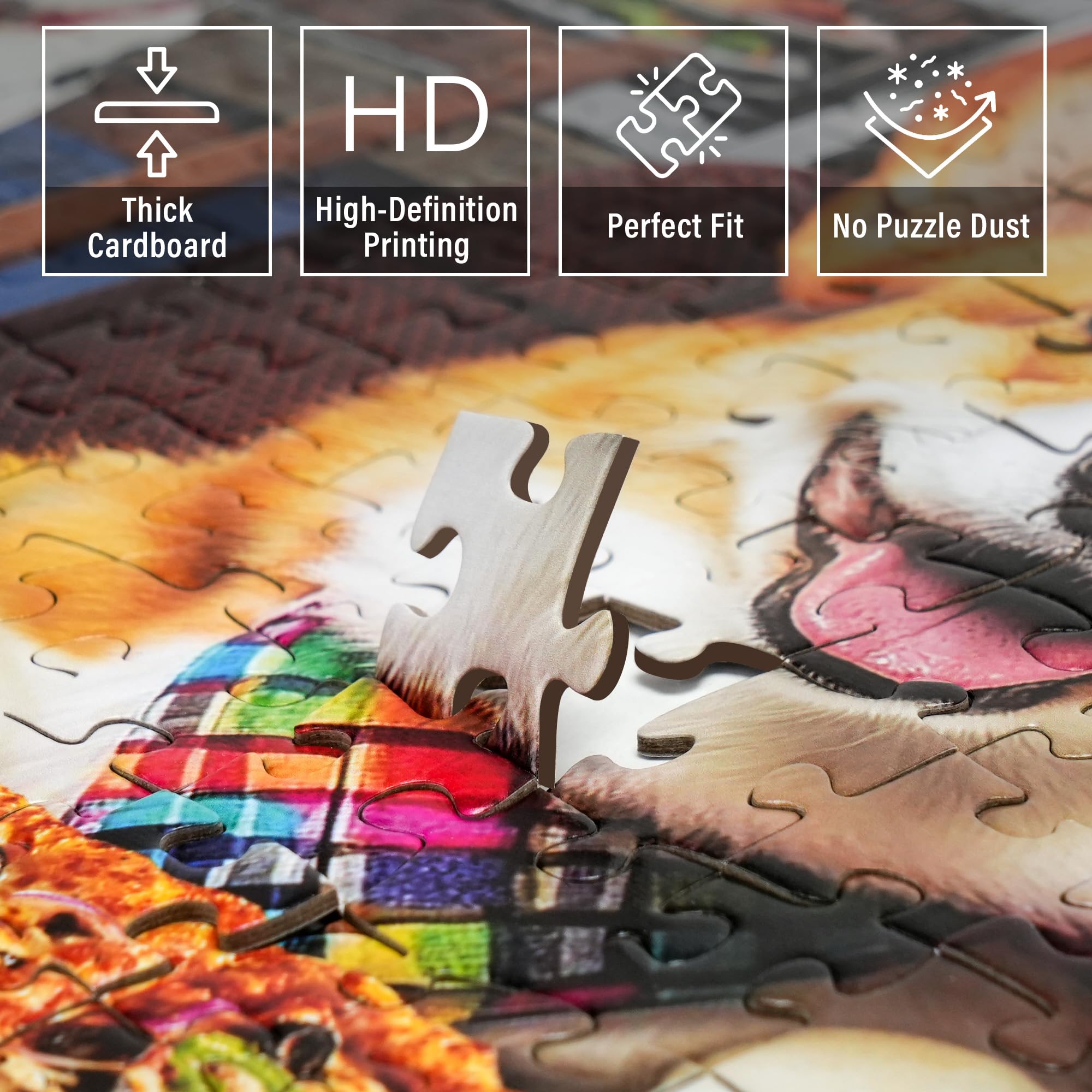 BenBen HD printing delivers vibrant colors on the dog puzzle