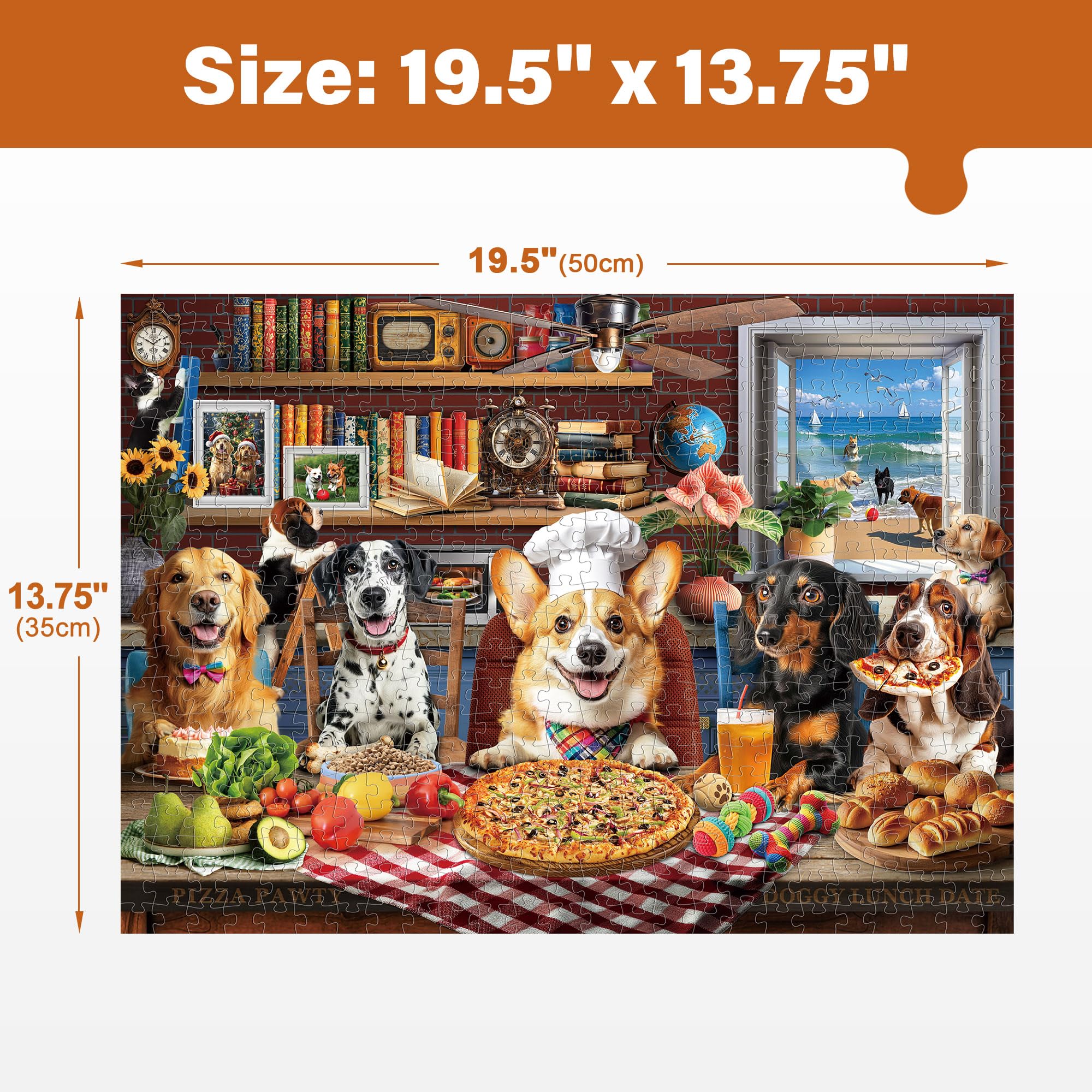 BenBen dog puzzle image with back pattern to ease sorting during assembly