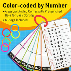 BenBen six-ring set keeps cards organized for classroom or homeschooling.