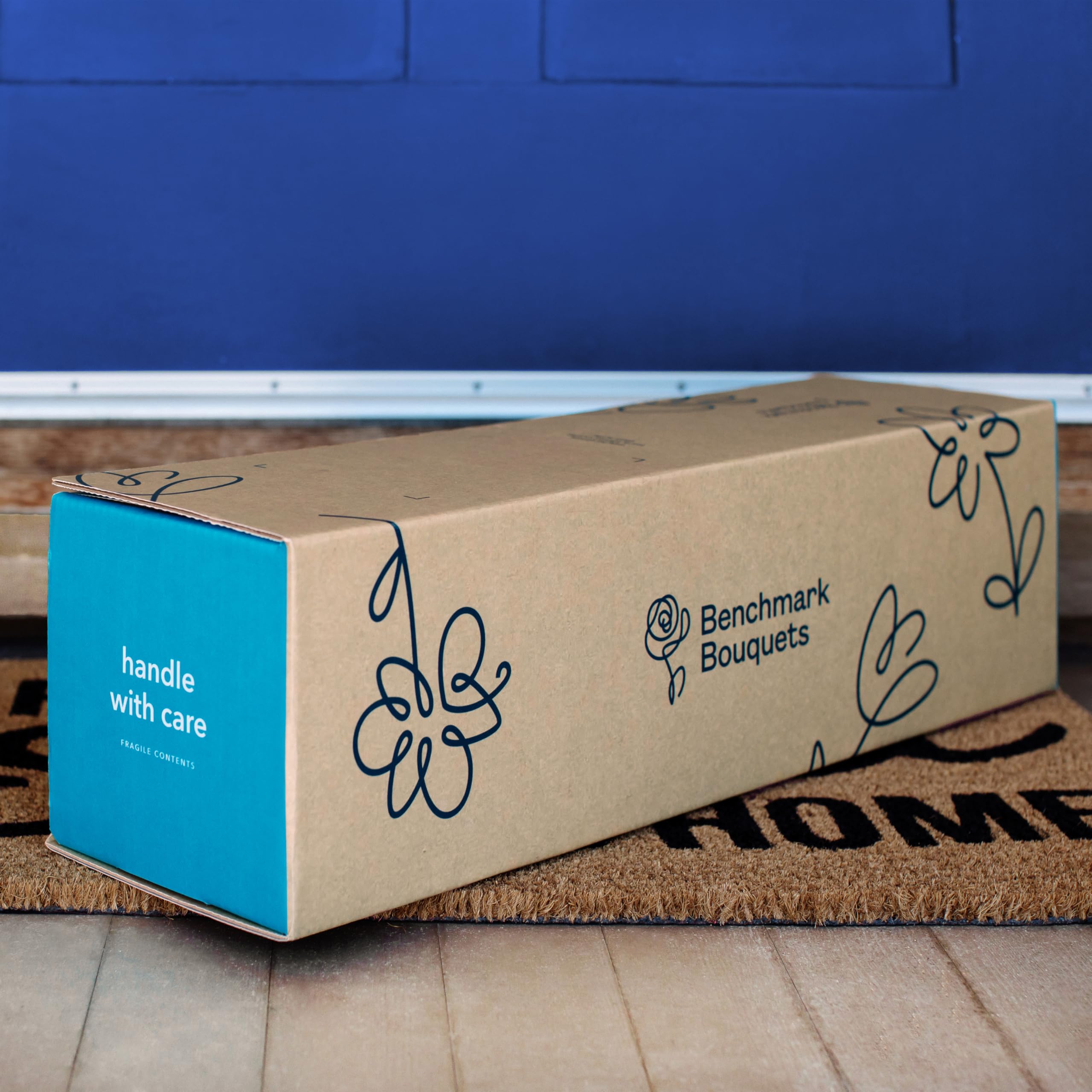 Benchmark Bouquets gift message option visible in cart for a personalized touch.