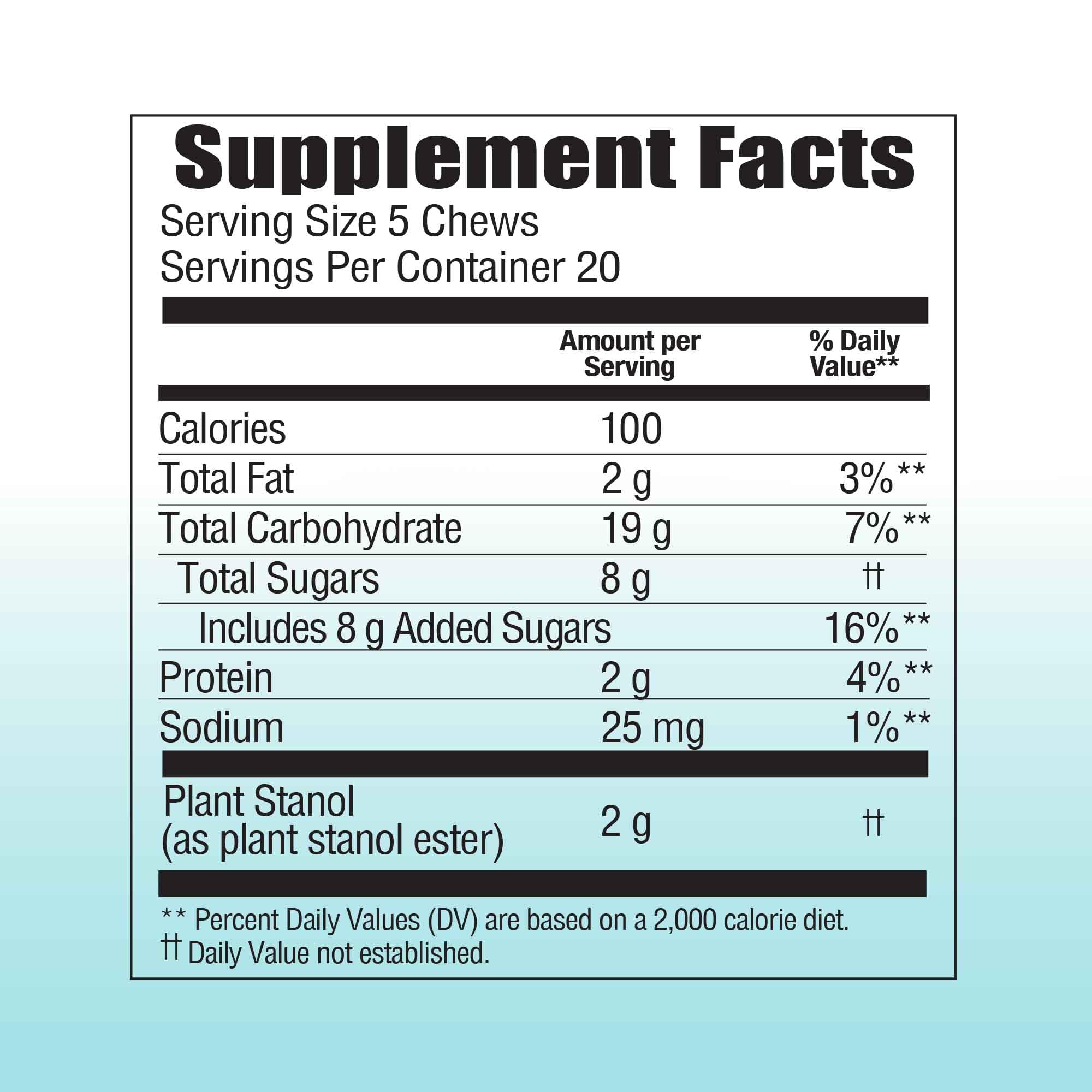 Benecol Soft Chews plant stanol ingredient supports cholesterol management potential