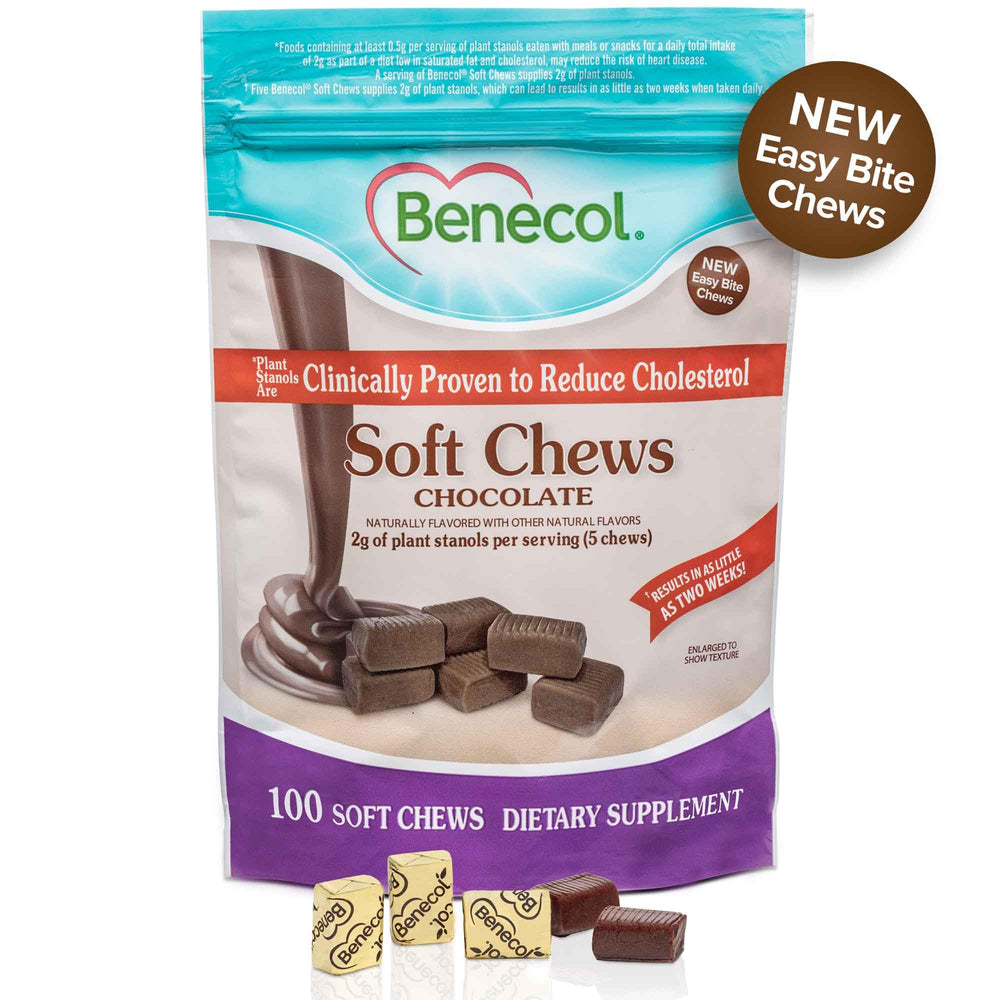 Benecol Soft Chews smooth chocolate texture enhances daily routine