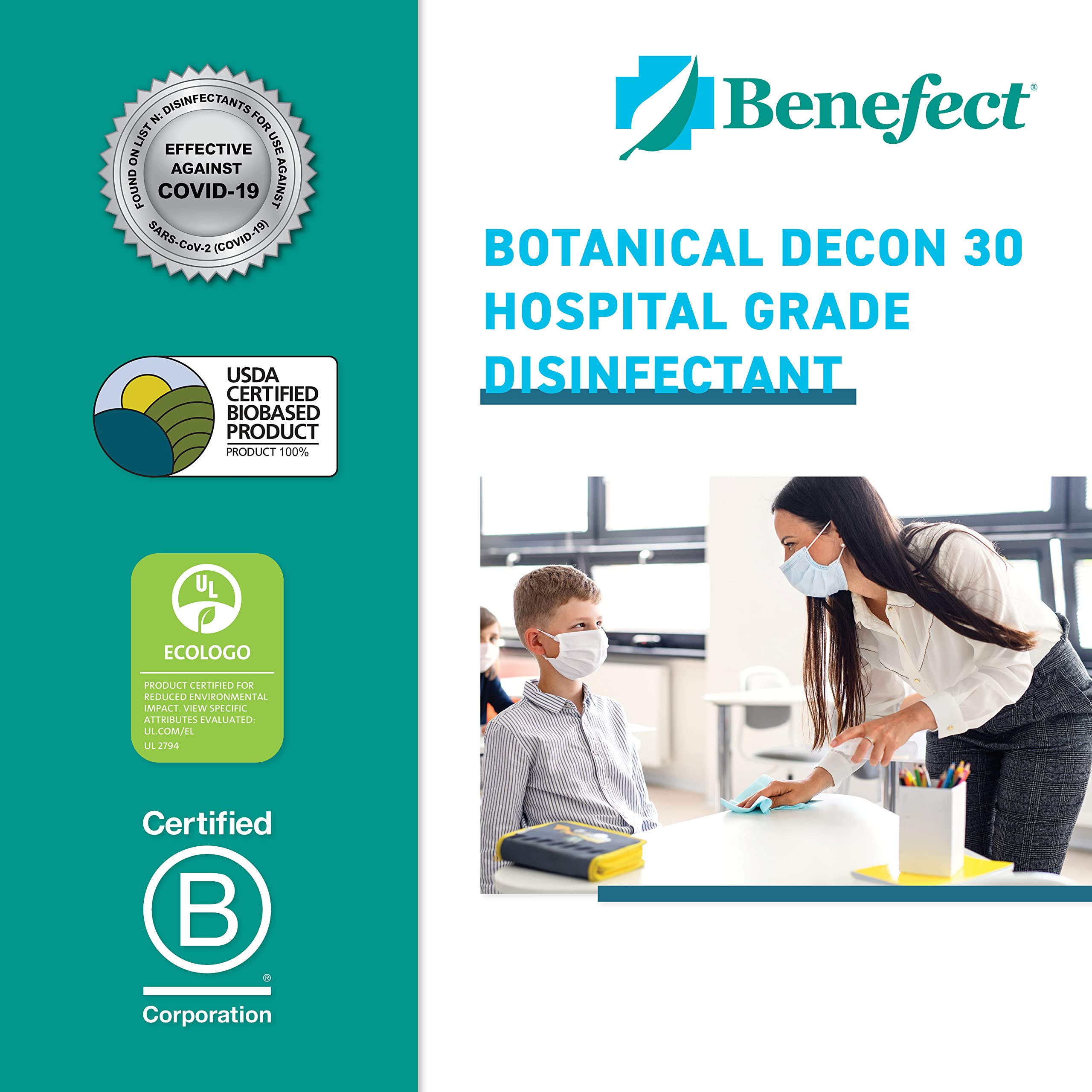 Restoration professional using Benefect Decon 30 for water damage cleanup