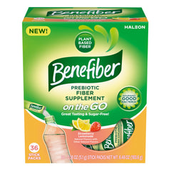 Benefiber balance bottle pour shows easy daily fiber for digestion support.