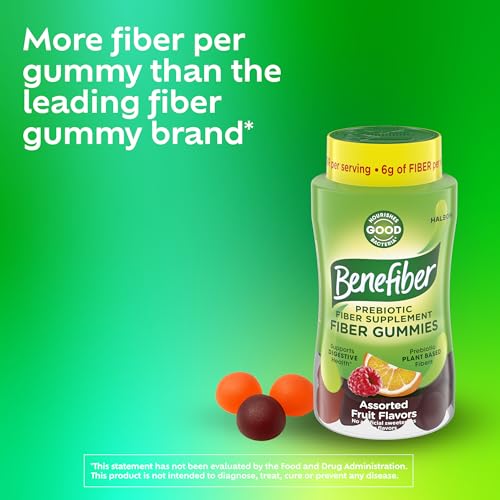 Benefiber gummies back-label packaging with ingredients and directions