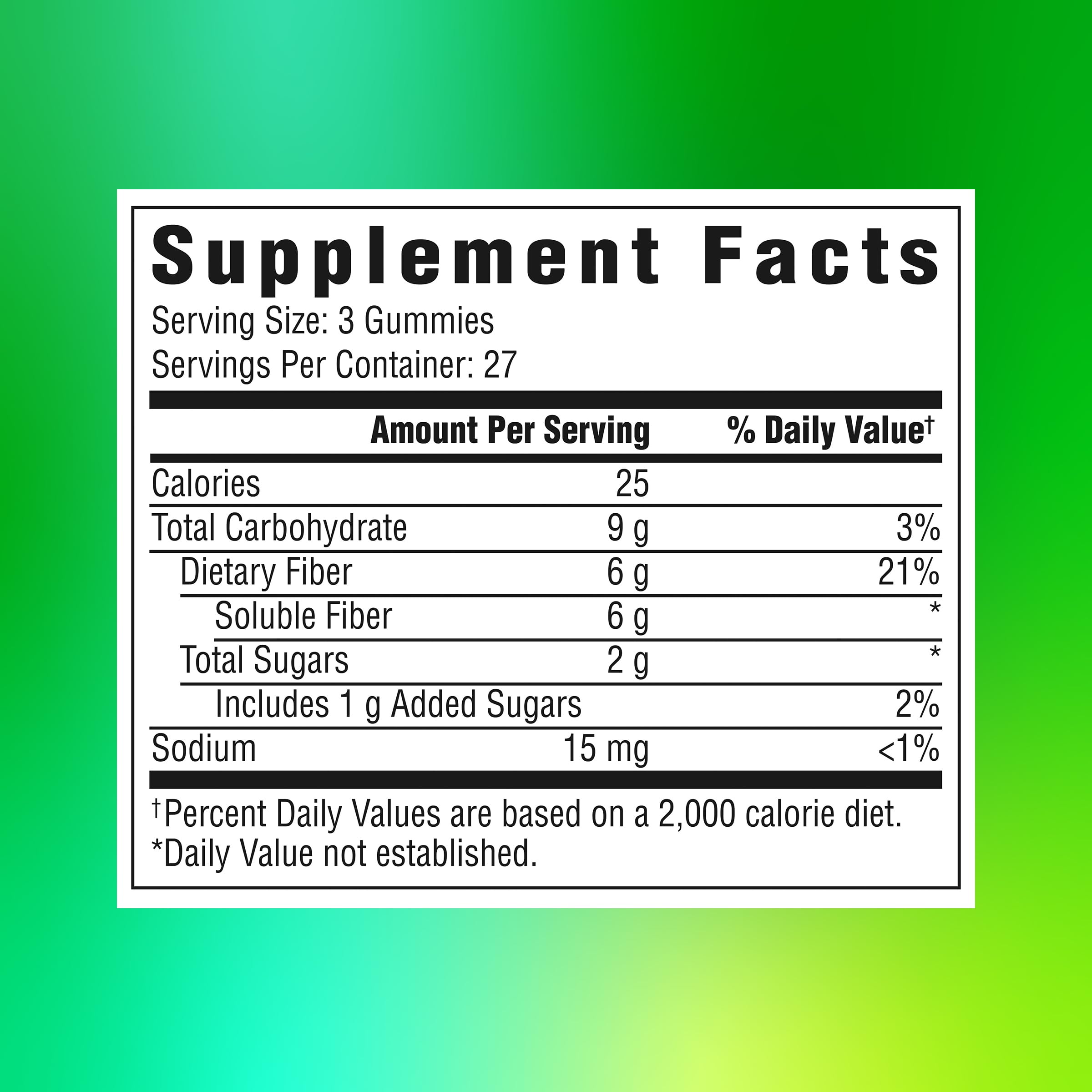 Benefiber gummies serving size chart provides daily guidance