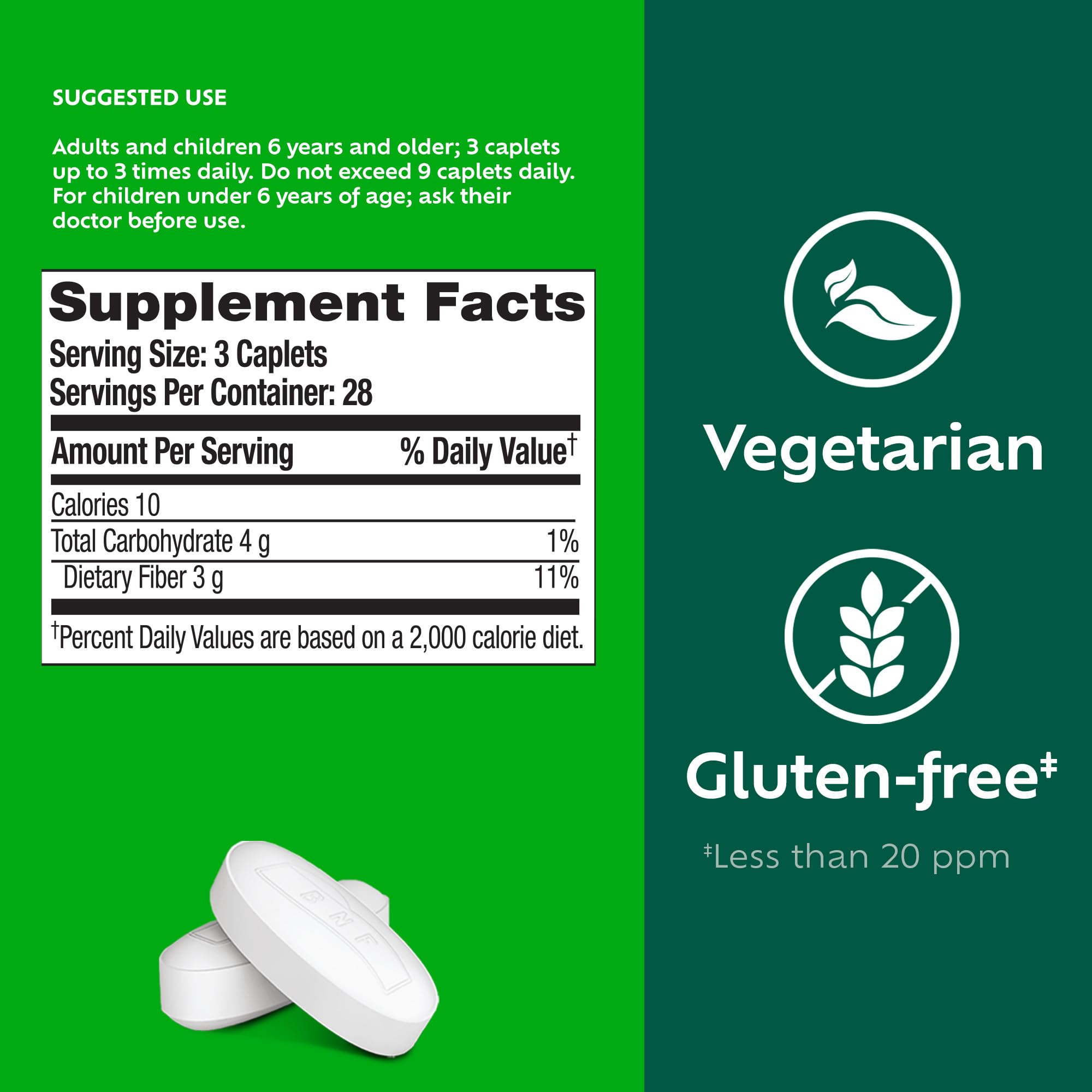 America's #1 prebiotic fiber brand badge appears on packaging.