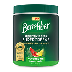Benefiber prebiotic supergreens tub ready to mix for digestive health