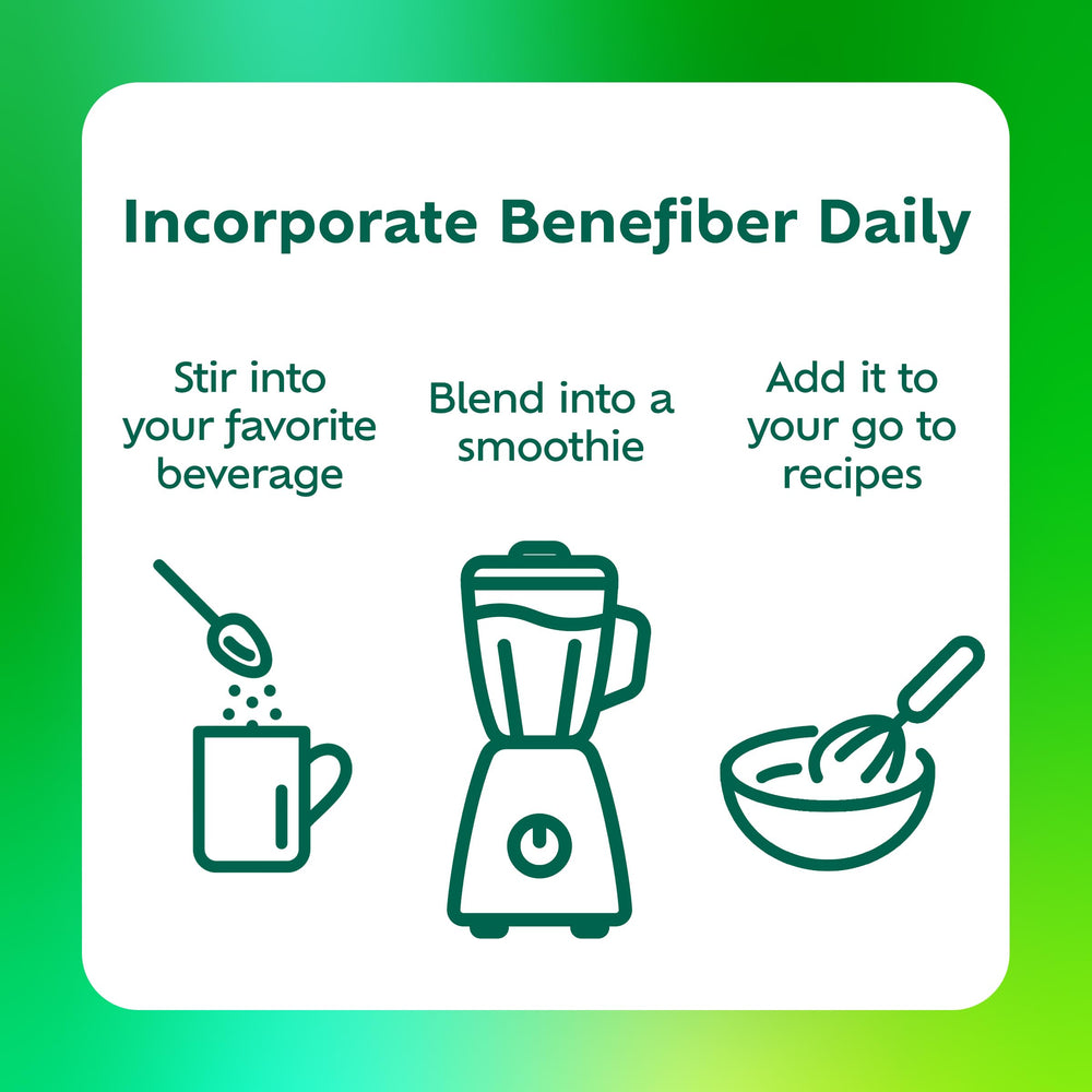 Spoon shows four-teaspoon measurement for daily fiber.