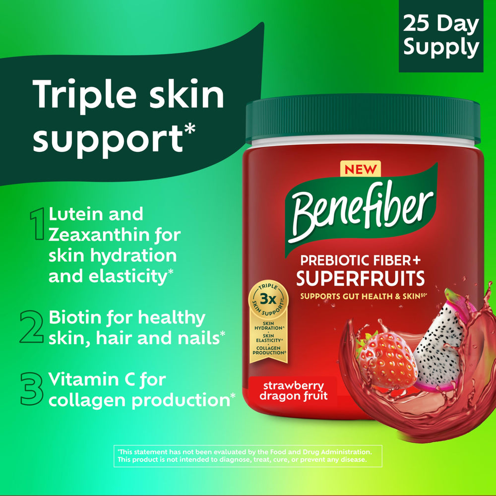 Benefiber Vitamin C supports collagen production for skin