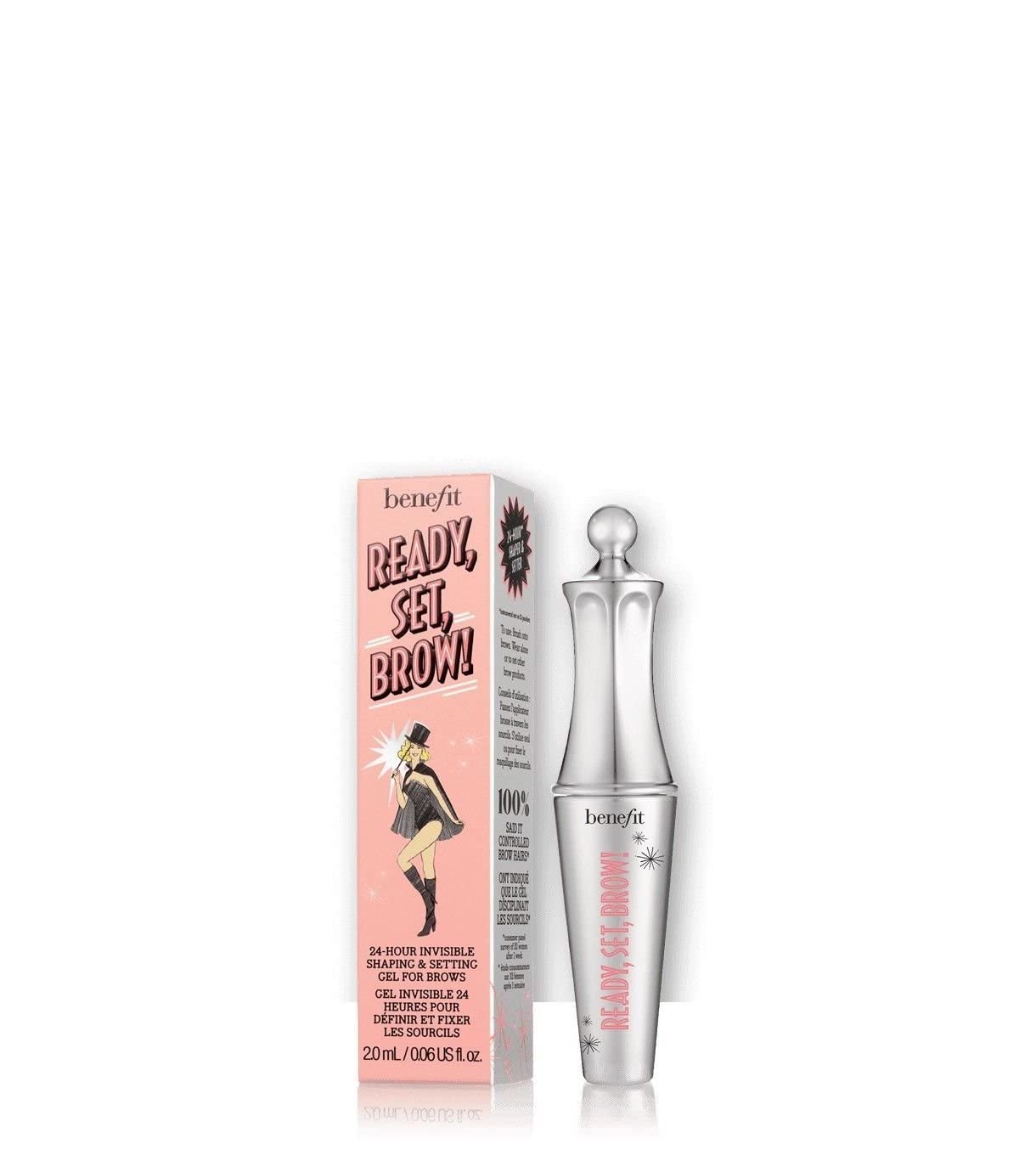 Benefit Ready Set Brow dual-sided wand in action for precise brow definition
